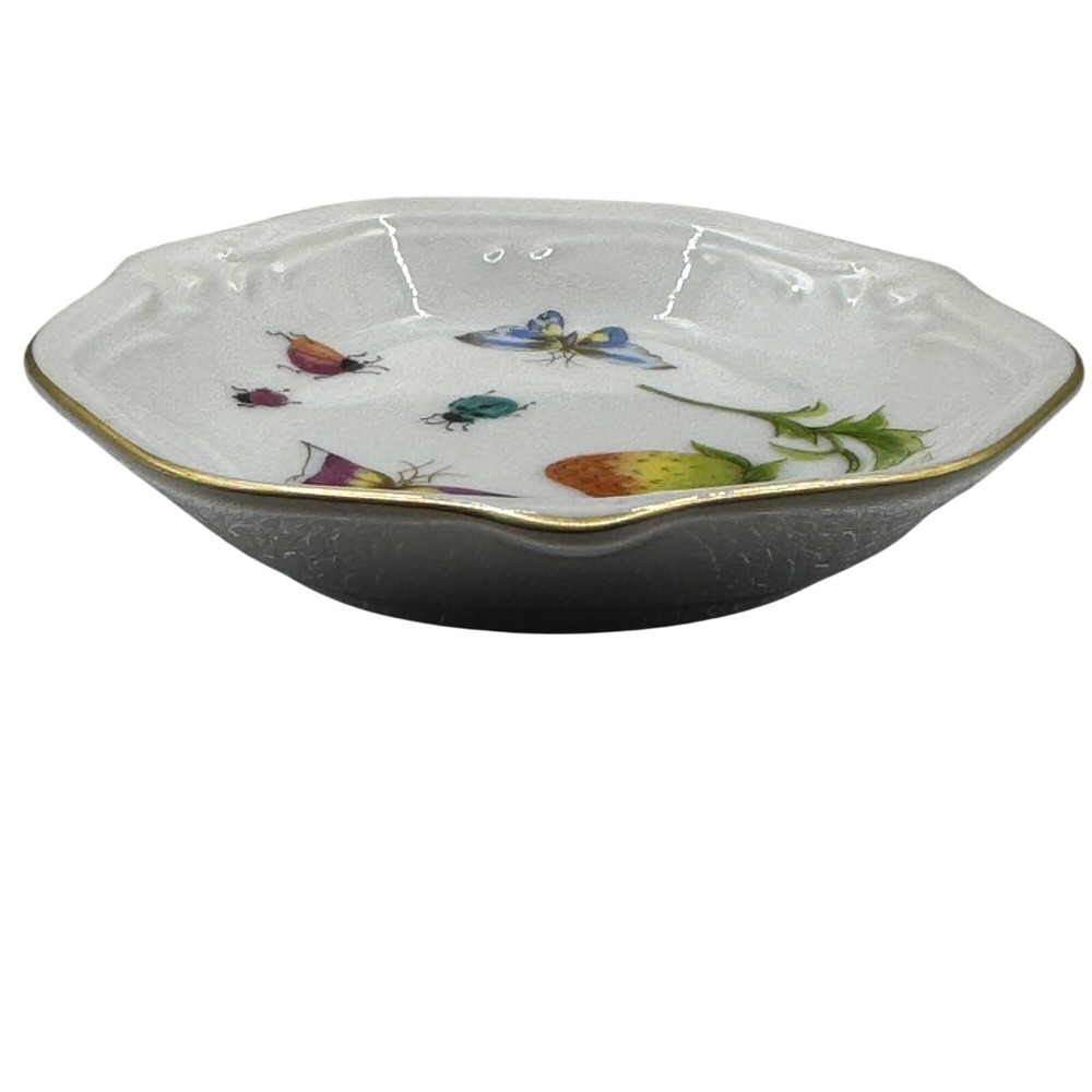 VTG Ardalt Royal Crown Spring Time Trinket Candle Dish Butterfly Ladybugs - Picture 3 of 5